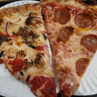 Slice of haymaker & slice of pepperoni at 20th Street Pizza in Philadelphia