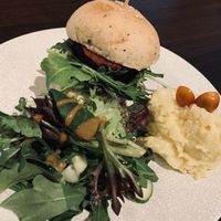 Beetroot Patty Burger at Real Food 真食 - Novena in Central Singapore