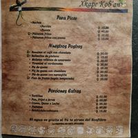Speisekarte at Xkape Kob'an in Coban