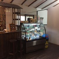 Inside at El Tomillo Café in Pisac