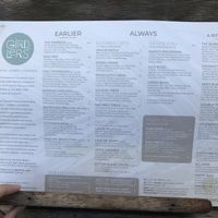 Menu   at Girdlers in Manly