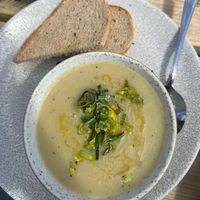HOMEMADE SOUP WITH SOURDOUGH BREAD  at Crofters' in Isle Of Arran