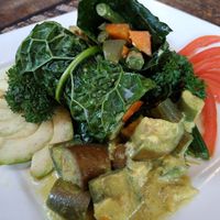 Stufeed fern kale at Bali Soul in Ubud