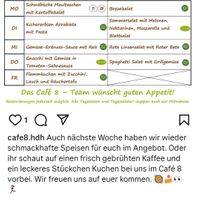Wechselnder Mittagstisch - häufig vegan at Café 8 in Heidenheim