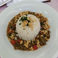 Gemüse mit Erdnusssauce und Reis at Café 8 in Heidenheim