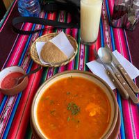 Sopa y pan at El Germen in Sucre