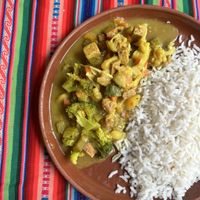 Tofu curry from menu del dia   at El Germen in Sucre