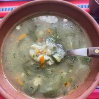 Vegetable soup from lunchtime set menu  at El Germen in Sucre