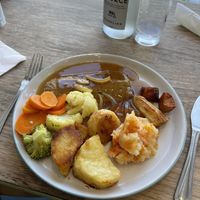 Seitan Sunday roast at Dragonfly Bistro in Aberystwyth