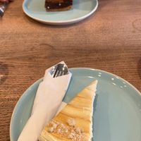 Banana and caramel cake and the pretzel brownie   at Dragonfly Bistro in Aberystwyth