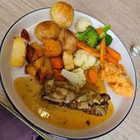 Meatless Loaf Sunday Roast at Dragonfly Bistro in Aberystwyth
