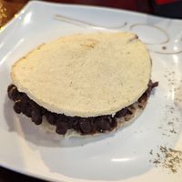 Arepe black bean at Quero Arepa in Cartagena