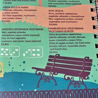 Menu at Quero Arepa in Cartagena