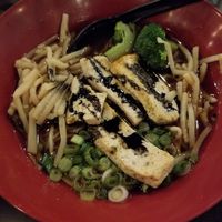 Ramen with classic noodles, vegetable broth, tofu, black garlic oil at Artisan Ramen in Milwaukee