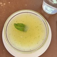 Chilled melon soup  at Arc Iris in Barcelona