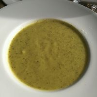 zucchini creme.soup at Arc Iris in Barcelona