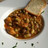 beans with mushroom at Arc Iris in Barcelona