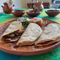 Tacos at La Vegana Garnacha in Guadalajara