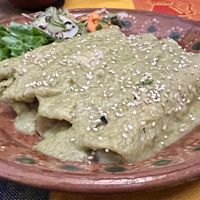 Enchiladas verdes   at La Vegana Garnacha in Guadalajara