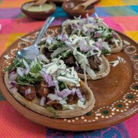 Huaraches at La Vegana Garnacha in Guadalajara