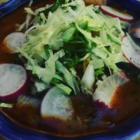 Pozole  at La Vegana Garnacha in Guadalajara