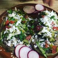 Huaraches de frijol  at La Vegana Garnacha in Guadalajara
