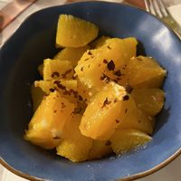 Orange saladd  at Le Chat Noir in Cefalu