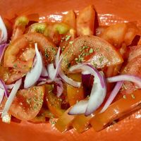 Tomato salad  at Le Chat Noir in Cefalu