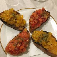  Bruschette al pomodoro (tomato bruschette) at Le Chat Noir in Cefalu