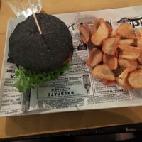 Vegan burger and deepers fries at Berlino in Padua