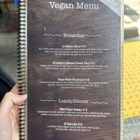 The Vegan Menu  at Foxy's in Glendale