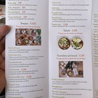 Menu  at Health Corner in Amsterdam