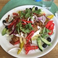 Vegan kebab salad at Victoria Pizzeria in Trelleborg