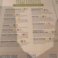 Vegan menu!!!  at Anna's House in Ann Arbor