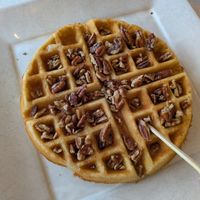 Vegan waffle with pecans at Anna's House in Ann Arbor