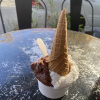 Coco and chocolate, with vegan cone  at Tanu in Vina Del Mar