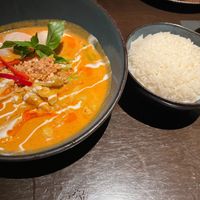 Panang curry with rice at Aria Hotel - Lemongrass in Las Vegas