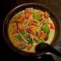 Green curry with fried tofu at Aria Hotel - Lemongrass in Las Vegas