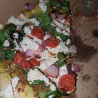 Vegan pizza with vegan sausage crumbles added at Piccolo in Nixa