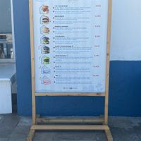 The burger part of menu. You can see bottom three vegan burgers    at Barraca Café in Lourinha