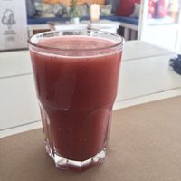 Watermelon + ginger juice at Barraca Café in Lourinha