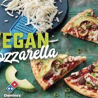 Vegan mozzarella cheese on all vegan pizzas at Domino's Pizza in Berwick