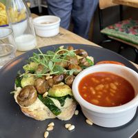 Vegan breakfast - yes its soo good   at Lion's Den in Haslemere