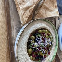 Hummus and olives  at Aloha in Leiden
