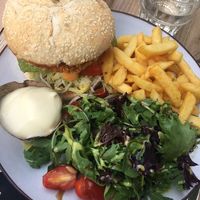 Crispy fried “chicken” burger  at Aloha in Leiden