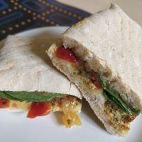 Falafel sandwich at Chapter One Coffee Shop in Edinburgh