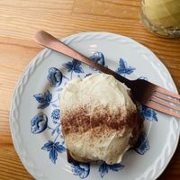 Cinnamon roll  at Chapter One Coffee Shop in Edinburgh