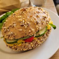 Sandwich with vegan egg salad at Chapter One Coffee Shop in Edinburgh