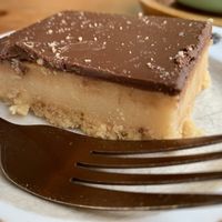 Salted caramel cheesecake   at Chapter One Coffee Shop in Edinburgh