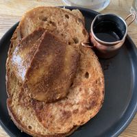 French toast and bacon  at Chapter One Coffee Shop in Edinburgh